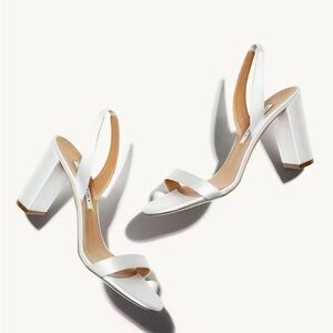Aquazurra So Nude Block Sandal 85